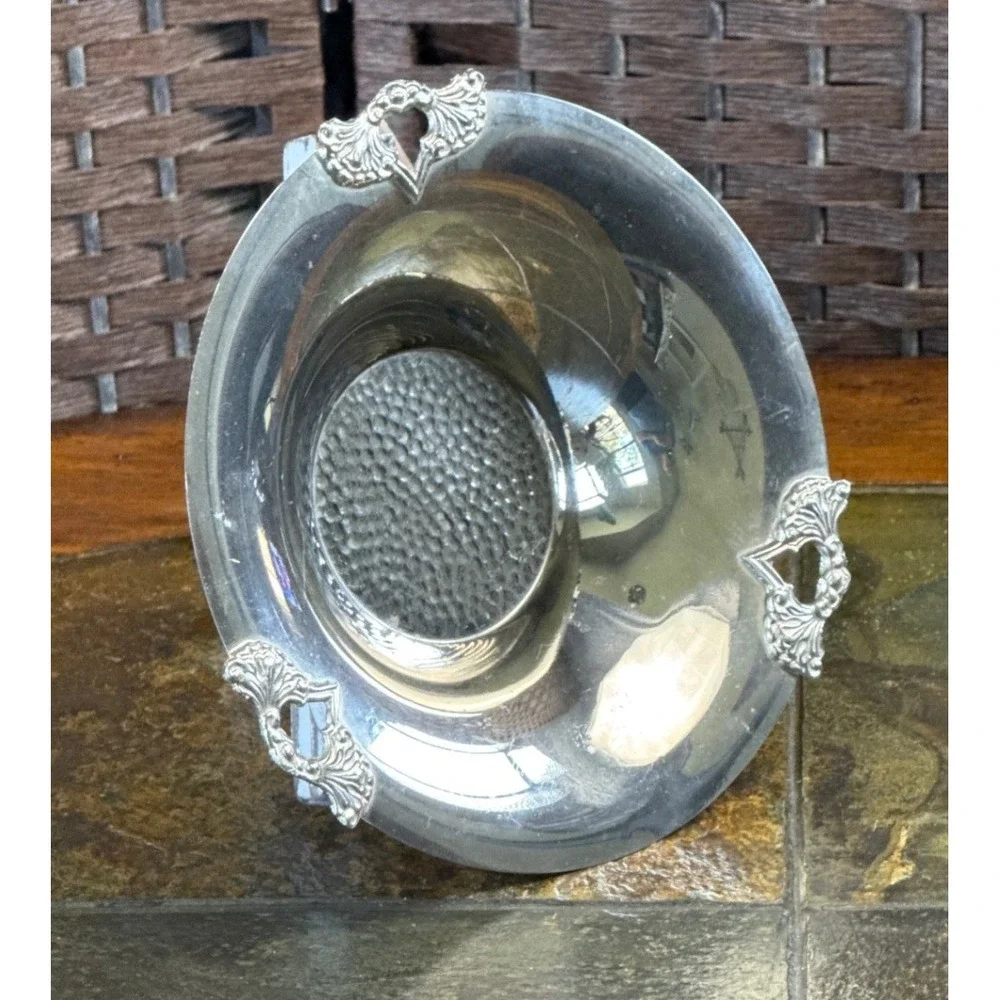 Decorative Footed Hammered Bowl Home Decor 8